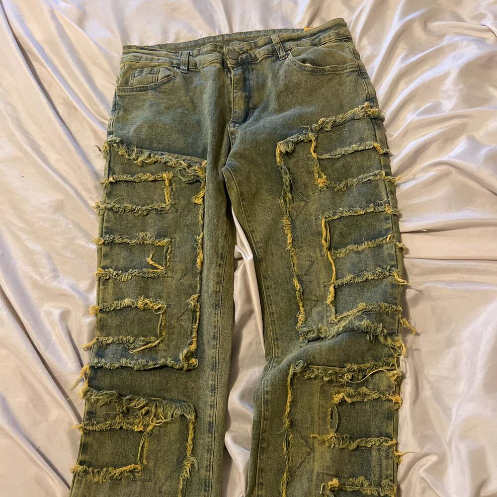Stacked Jagged Denim Jeans size 30